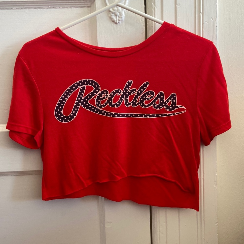 Reckless cropped t shirt